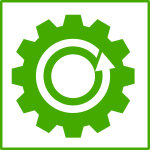 eco green recycling icon